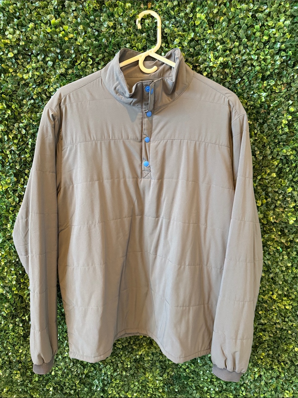 FootJoy Taupe Lightweight Snap Pullover